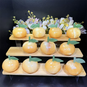 Artisanat en cristal d'usine Sculptures faites à la main <span class=keywords><strong>Orange</strong></span> calcite jaune polie pour la décoration - Product Image 1