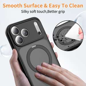 เคสโทรศัพท์สำหรับ <span class=keywords><strong>iPhone</strong></span> 18 Pro Max <span class=keywords><strong>แบ</strong></span>บขายส่ง พร้อมที่ยึดแม่เหล็ก วัสดุ TPU PC แข็งแรงทนทาน ป้องกันกล้อง ดีไซน์ด้าน - Product Image 5
