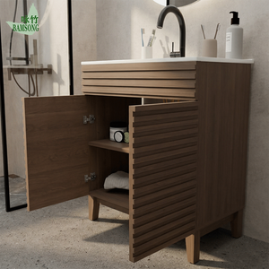 Set Moderno di Mobile <span class=keywords><strong>Bagno</strong></span> Autoportante, Pronto per la Consegna Locale negli USA, Ecologico, Facile da Montare, <span class=keywords><strong>Arredo</strong></span> <span class=keywords><strong>Bagno</strong></span> per Casa - Product Image 5