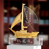 Modèle de bateau à voile en cristal personnalisé, nouveau design, pour mariage et cadeau de bureau
