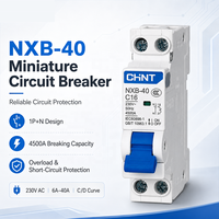 Disjoncteur miniature Chint NXB-40 1P+N 6A 10A 16A 20A 25A 32A 40A Courbe C D MCB