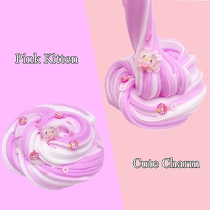 Kit de slime crème glacée, deux couleurs mélangées, colle mousse, boue de coton, jouet DIY, fournitures de colle non toxique pour enfants, filles et garçons, 70ML - Product Image 4