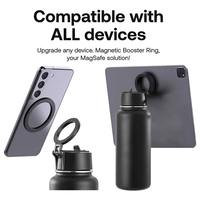 Bouteille d'eau isotherme personnalisée de différentes capacités avec support magnétique pour téléphone, gourde d'eau avec support pour téléphone