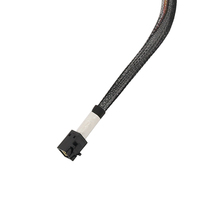 Cable Mini SAS SFF-8643 a 4 Puertos SFF-8482 con Conector Molex de 4 Pines, Blindaje Trenzado y Cubierta de PVC para Disco Duro de Computadora