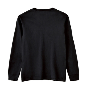 Camisetas de Manga Larga para Hombre, 100% Algodón, 205g, Color Negro Sólido, Anti-Pilling, Anti-Arrugas, Secado Rápido, Cuello Redondo, Venta al Por Mayor - Product Image 3
