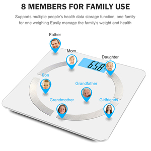 Corps numérique moniteur de santé pèse <span class=keywords><strong>personne</strong></span> avec analyseur de graisse bluetooth 400lbs - Product Image 5