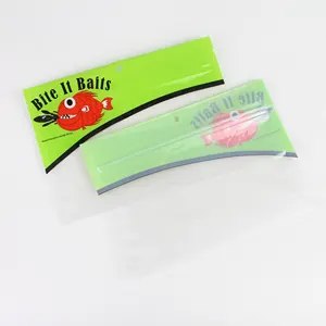 3 Sides Seal Bag For Fishing Bait Bag Fish Lure Packaging Clear Pouch Customized Logo Zipper Pouch With Zipper Lock