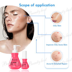 Kit Facial OEM/ODM Beauty Host de 2 Piezas, Refrescante y Control de Grasa, Antiacné, Limpiador Facial de 100g, Crema Facial de 50g, Set de Cuidado Facial Antiacné - Product Image 2