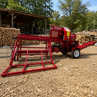 Broyeur de bois automatique BRT haute efficacité et à fendage rapide de 35 tonnes avec moteur à essence pour exploitation forestière