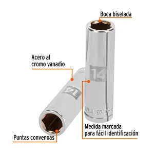 Master con 48 unidades de enchufe de 14 mm de largo, 6 puntos, 1/2 'Drive, Truper - Product Image 2