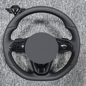 Volante Deportivo Personalizado <span class=keywords><strong>de</strong></span> Cuero Genuino para Volkswagen VW Golf R 5 6 8 R <span class=keywords><strong>Jetta</strong></span> <span class=keywords><strong>Mk6</strong></span> Polo Passat CC - Product Image 1