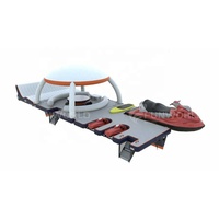 Tente flottante gonflable en promotion, ponton flottant gonflable avec tente, île flottante avec auvent