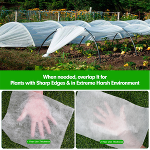 Cubierta de planta de alta resistencia, <span class=keywords><strong>manta</strong></span> de tela antiescarcha para verduras, tela polar de protección de plantas de invierno no tejida - Product Image 4