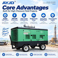 Compresseur d'air mobile diesel à vis refroidi par eau Drillsite Ready KS KSZJ29/23 294KW 23 Bar pour projets de forage de puits profonds