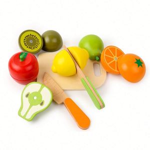 Ensemble de nourriture pour jouer à faire semblant, jouet en bois pour couper les légumes pour enfants - Product Image 1