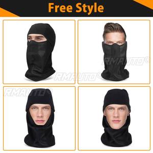 Cagoule intégrale unisexe chaude d'hiver en polaire thermique double, coupe-vent, imperméable, pour ski, moto, cyclisme - Product Image 5