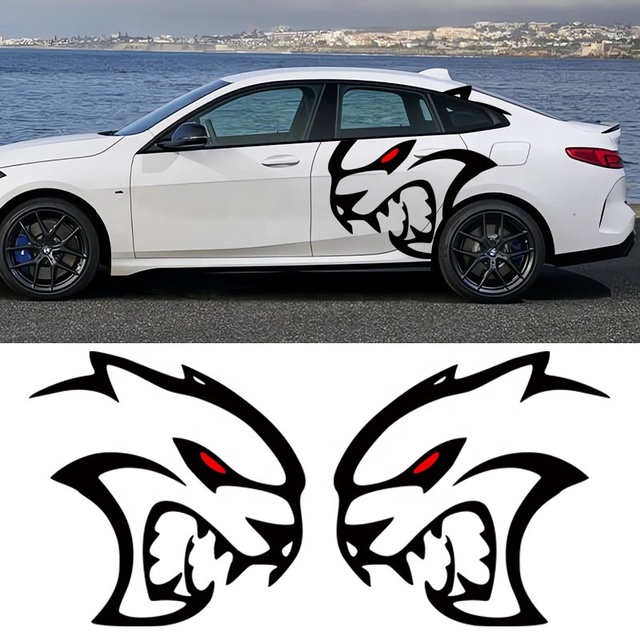 2Pcs Personalized Car Decoration Stickers Decal Wraps Vinyl Stickers Custom Size for Cars