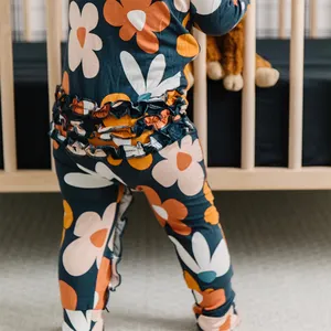 Bebek bambu giysi bebek yenidoğan organik bebek onesie için fırfırlı kıyafet bambu viskon romper özel bebek ve yürümeye başlayan pijama