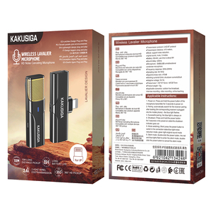 Kakusiga Rechargeable <b>Wireless</b> <b>Microphone</b> With Lightning Connector For Mobile Recording - Product Image 2