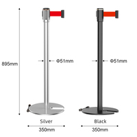 Contrôle des foules ferroviaires d'aéroport empilables en forme de U Poste de ceinture rétractable Stanchion Wheel Roller Queue Barrier Pole Traffic Barriers