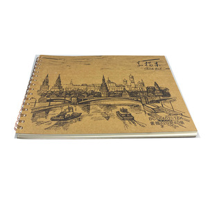 Cuaderno de bocetos en espiral personalizado, cuaderno de papel Kraft, diario de pintura, Bloc de notas para estudiantes