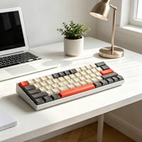 Clavier de jeu mécanique Keywin ZK61 Tri-mode 61 touches RGB avec interrupteurs rouges Hotswap USB Type-C Mini 60%