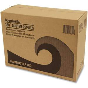 Recharges de plumeaux de nettoyage Boardwalk 96493-BWK 180 fibres douces et moelleuses, tête en plumes blanches, 40/carton pour le nettoyage domestique - Product Image 5