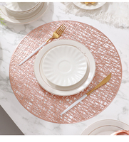 Meilleures ventes : Sets de table modernes ronds en PVC métallisé éco-responsable pour la maison, les bars, les banquets, les mariages et la décoration de table