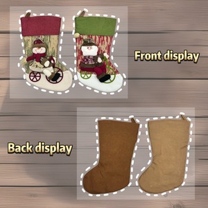 Chaussettes <span class=keywords><strong>de</strong></span> <span class=keywords><strong>Noël</strong></span> à appliquer grande capacité, sacs cadeaux <span class=keywords><strong>de</strong></span> <span class=keywords><strong>Noël</strong></span>, personnages Père <span class=keywords><strong>Noël</strong></span> et Bonhomme <span class=keywords><strong>de</strong></span> neige pour décorations <span class=keywords><strong>de</strong></span> fête et ornements d'arbre - Product Image 5