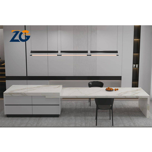 ZGSTONE Pierre Artificielle Frittée <span class=keywords><strong>de</strong></span> Haute Qualité 3200*1600*9mm, Dalles <span class=keywords><strong>de</strong></span> Porcelaine Effet Marbre Blanc Veines Vertes, <span class=keywords><strong>Ardoise</strong></span> <span class=keywords><strong>de</strong></span> Roche pour Repas en Extérieur - Product Image 3