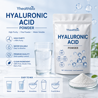 Poudre d'acide hyaluronique de qualité alimentaire et cosmétique, poudre pure d'hyaluronate de sodium en vrac, personnalisation OEM