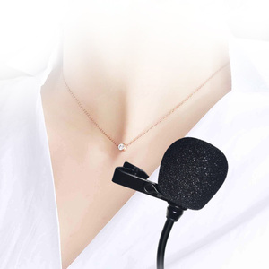 ไมโครโฟนไร้สายแบบหนีบปกเสื้อ UHF สำหรับบันทึกวิดีโอ YouTube และ <span class=keywords><strong>ASMR</strong></span> - Product Image 6