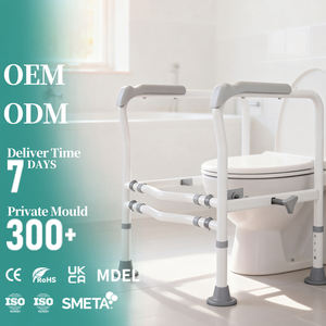 Toptan Banyo Güvenliği Yaşlı Rehabilitasyon Malzemeleri Delme Yok Olarak Genişletilir ve Yükseltilir Güvenlik Tuvalet Korkuluğu - Product Image 1