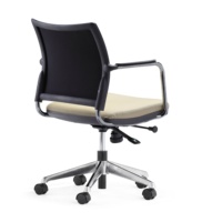 GS-G1770A chaise pivotante de bureau du milieu du siècle avec ascenseur ergonomique en cuir synthétique PU conception de cascade moderne confortable
