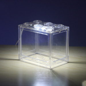 Mini <span class=keywords><strong>Aquarium</strong></span> Betta Fish Tank Transparent avec USB LED Éclairage Petit <span class=keywords><strong>Aquarium</strong></span> Boîte De Bureau Emballage En Plastique Table En Plastique Cadeau - Product Image 6