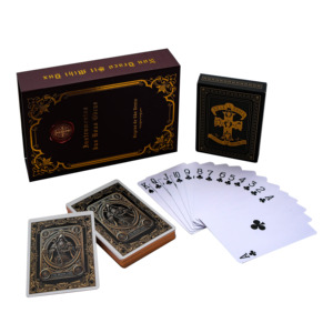 Naipes de papel de diseño personalizado con patrón de logotipo bordado para entretenimiento familiar a medida para el mercado <span class=keywords><strong>asiático</strong></span> - Product Image 1