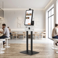 23.8 "Self Service Terminal POS Paiement Machine Plancher Debout Auto Commande Kiosque Restaurant