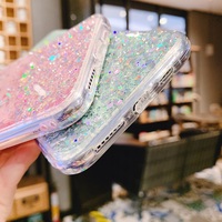Coque de téléphone antichoc pour iPhone 17, vente en gros, étui de téléphone transparent étanche avec paillettes brillantes pour iPhone 17 Pro Max, coque arrière