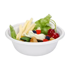 Oil-proof 100% Eco Friendly Bowl Disposable Dinnerware Compostable Bagasse Salad Bowls