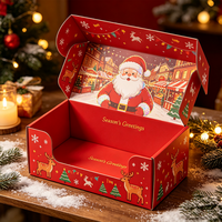 Individuelle Weihnachts-Faltgeschenkbox aus Kraftpapier mit Logodruck für Einzelhandel und E-Commerce