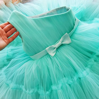 Nouvelle robe de princesse tutu au design unique pour nouveau-né, robe de fête en maille pour bébé fille de 1 an, idéale pour les cérémonies et les anniversaires.