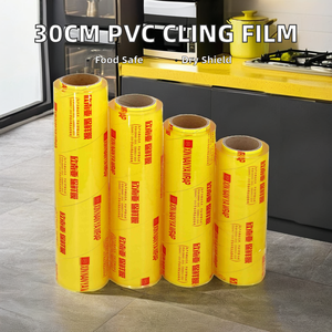 فيلم تغليف شفاف مقاوم للرطوبة من مادة PVC، لفة فيلم تغليف الطعام للاستخدام اليدوي، فيلم استرتش مضاد للضباب من مادة PVC صالح للطعام لأغراض التعبئة - Product Image 4