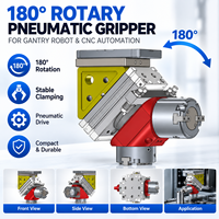 Pince pneumatique rotative à 180 degrés pour robot portique, machine CNC, chargement et déchargement automatiques, automatisation de la fin de bras