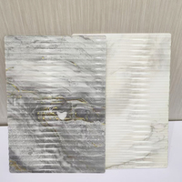 RAFLE Moderne Hotel-Acrylplatte mit Vergoldetem Steinmuster und Wellenstruktur, 2,9mm Dicke, PMMA-Platten, Wasserbeständig, Umweltfreundlich, 5 Jahre Garantie