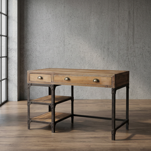 Wooden <b>Desk</b> French Industrial Style - Product Image 2
