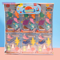 Set de papelería desmontable para niños, suministros de oficina y escuela, animales del océano, borrador, novedad, 745