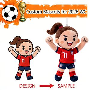 Maßgefertigte Plüsch-OEM Hochdetaillierte Superweiche Fußballspieler-Puppe für Stadion-Merchandise Individuelles Werbe-Plüschtier - Product Image 3
