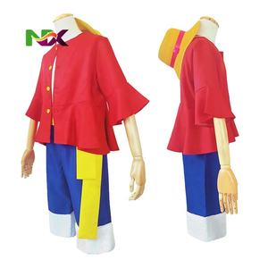 ชุดคอสเพลย์อนิเมะลูฟี่ ชุดคอสเพลย์มังกี้ ดี พร้อมหมวก สำหรับฮาโลวีน ผู้หญิง ผู้ชาย เด็ก เสื้อ กางเกง ของขวัญ - Product Image 5