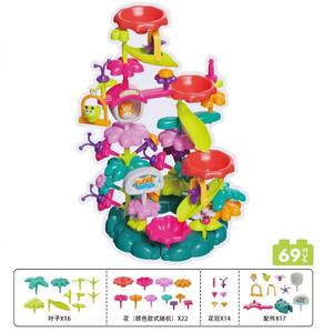 69 / 49 pezzi di giocattoli da giardino con fiori educativi per la costruzione di fiori giocattolo Set di steli giocattolo e giardino in età prescolare gioco Set per bambini - Product Image 2