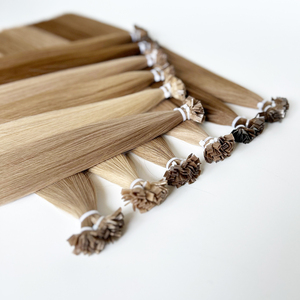 Venta caliente <span class=keywords><strong>Balayage</strong></span> Mezcla Extensiones de <span class=keywords><strong>cabello</strong></span> humano Cutícula Remy Super Double Drawn Flat Ktips Pre-bonded Hair - Product Image 5